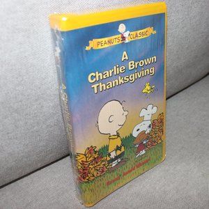 3/$28- 1973 A Charlie Brown Thanksgiving VHS 1996 Peanuts Classic clamshell tape